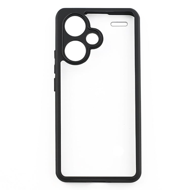 For Xiaomi Redmi Note 13 Pro+ Frosted TPU + Transparent PC Phone Case(Black) - Xiaomi Cases by buy2fix | Online Shopping UK | buy2fix