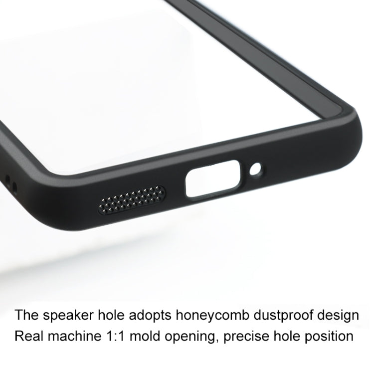 For Xiaomi Redmi Note 13 Pro+ Frosted TPU + Transparent PC Phone Case(Black) - Xiaomi Cases by buy2fix | Online Shopping UK | buy2fix