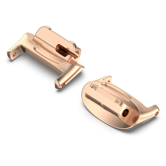 For Fitbit Inspire 3 1 Pair Stainless Steel Metal Watch Band Connector(Rose Gold) - For Fitbit by buy2fix | Online Shopping UK | buy2fix