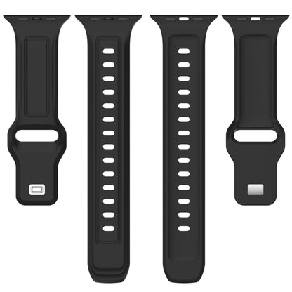 For Apple Watch 6 44mm Square Buckle Silicone Watch Band(White) by buy2fix