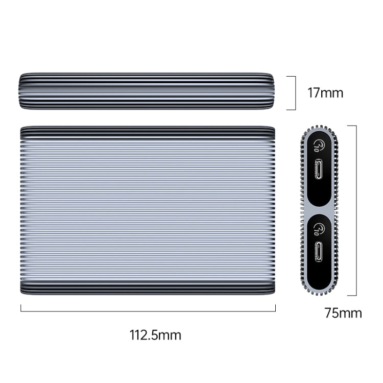 ORICO AM2C3-2N Dual-bay M.2 NVME + NVME SSD Enclosure(Grey) - HDD Enclosure by ORICO | Online Shopping UK | buy2fix