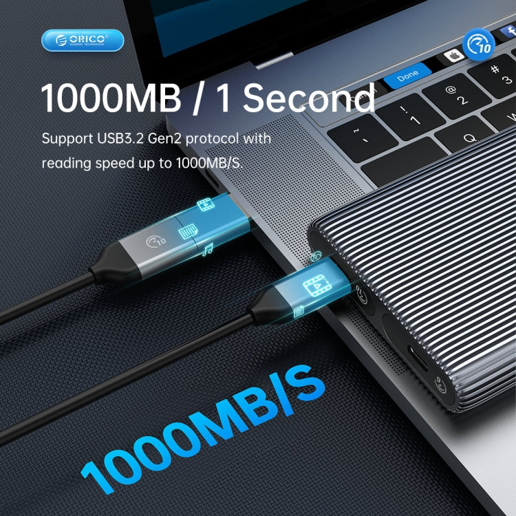 ORICO AM2C3-2SN Dual-bay M.2 NVME + SATA SSD Enclosure(Grey) - HDD Enclosure by ORICO | Online Shopping UK | buy2fix
