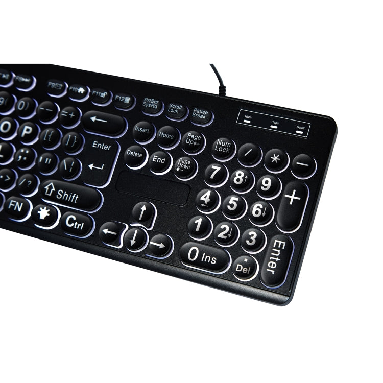 MC-K315 104 Keys Large Characters Blacklit Wired Keyboard(Black) by buy2fix