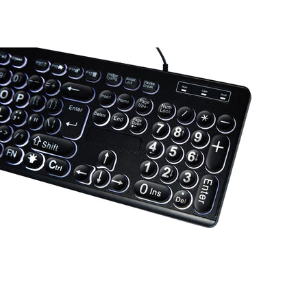 MC-K315 104 Keys Large Characters Blacklit Wired Keyboard(Black) by buy2fix