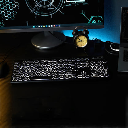 MC-K315 104 Keys Large Characters Blacklit Wired Keyboard(Black) by buy2fix