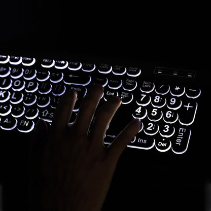 MC-K315 104 Keys Large Characters Blacklit Wired Keyboard(Black) by buy2fix