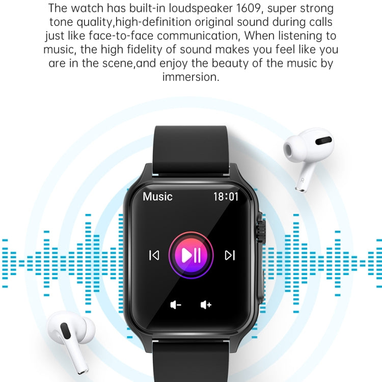 KT64 1.96 inch IPS Screen Smart Watch Supports Bluetooth Calls/Blood Oxygen Monitoring(Silver) by buy2fix