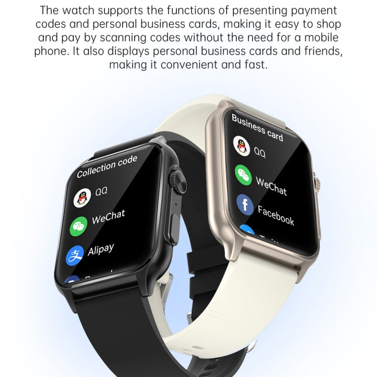 KT64 1.96 inch IPS Screen Smart Watch Supports Bluetooth Calls/Blood Oxygen Monitoring(Gold) by buy2fix