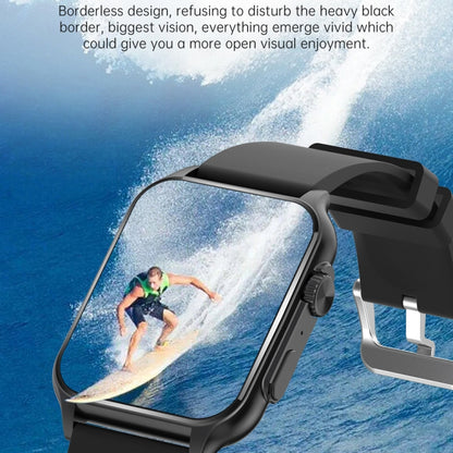 KT64 1.96 inch IPS Screen Smart Watch Supports Bluetooth Calls/Blood Oxygen Monitoring(Silver) by buy2fix