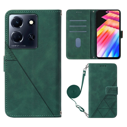 For Infinix Note 30 5G / X6711 Crossbody 3D Embossed Flip Leather Phone Case(Dark Green) - Infinix Cases by buy2fix | Online Shopping UK | buy2fix