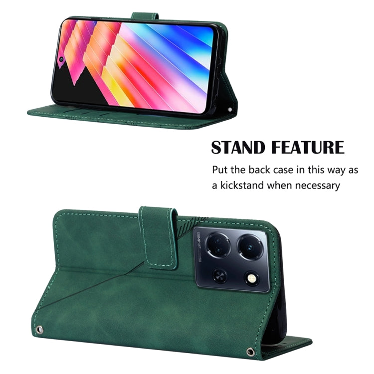 For Infinix Note 30 5G / X6711 Crossbody 3D Embossed Flip Leather Phone Case(Dark Green) - Infinix Cases by buy2fix | Online Shopping UK | buy2fix