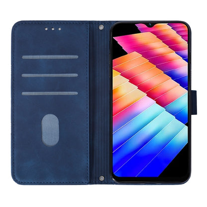 For Tecno Spark 10C / K15Q Crossbody 3D Embossed Flip Leather Phone Case(Blue) by buy2fix