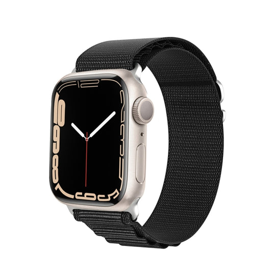 For Apple Watch SE 2023 44mm DUX DUCIS GS Series Nylon Loop Watch Band(Black) - Watch Bands by DUX DUCIS | Online Shopping UK | buy2fix