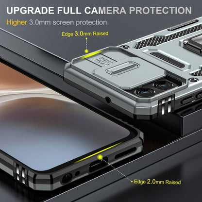 Motorola Moto G32 Armor PC + TPU Camera Shield Phone Case(Grey) - Motorola Cases by buy2fix | Online Shopping UK | buy2fix