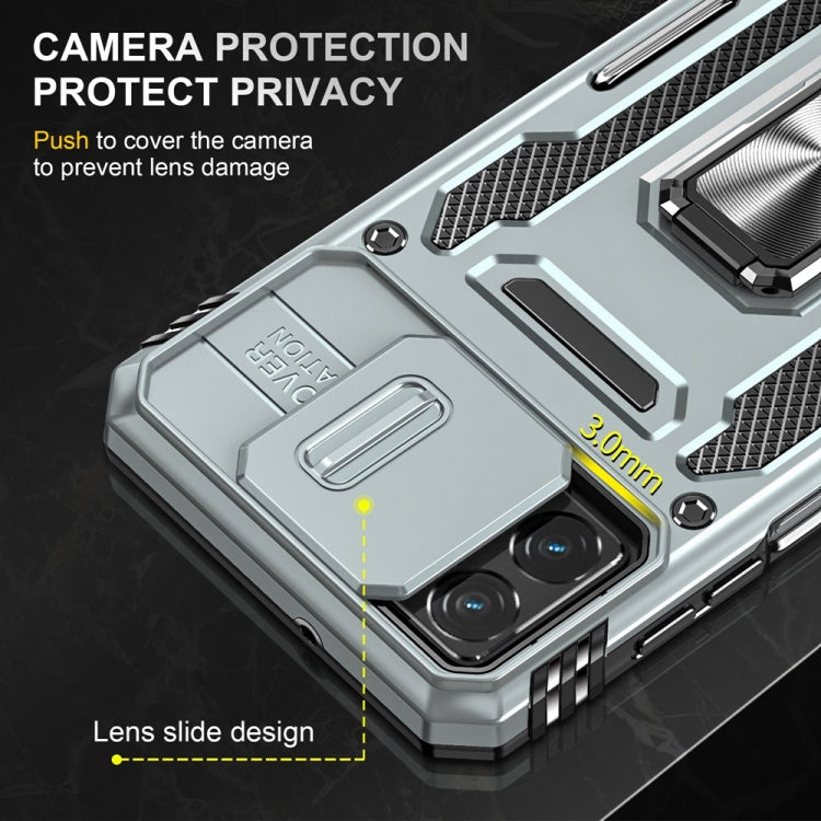 Motorola Moto G32 Armor PC + TPU Camera Shield Phone Case(Grey) - Motorola Cases by buy2fix | Online Shopping UK | buy2fix