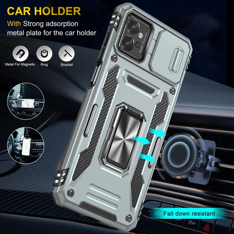 Motorola Moto G32 Armor PC + TPU Camera Shield Phone Case(Grey) - Motorola Cases by buy2fix | Online Shopping UK | buy2fix