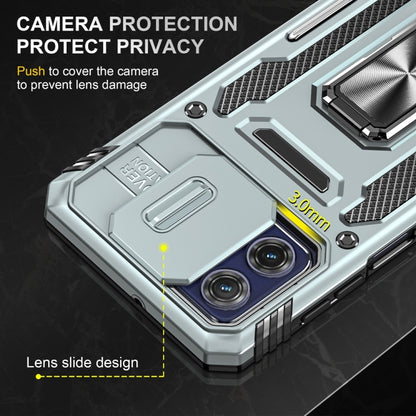 Motorola Moto G73 Armor PC + TPU Camera Shield Phone Case(Grey) - Motorola Cases by buy2fix | Online Shopping UK | buy2fix