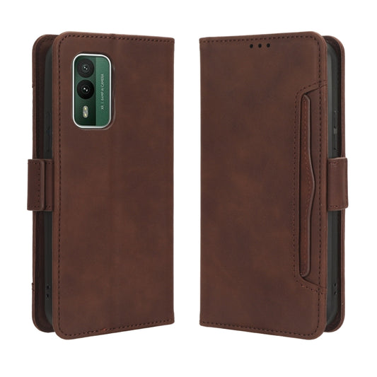 For Nokia XR21 Skin Feel Calf Texture Card Slots Leather Phone Case(Brown) by buy2fix