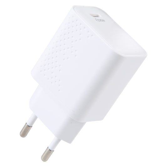 LZ-105PD 25W USB-C / Type-C Ports Dot Pattern Travel Charger, EU Plug(White) by buy2fix