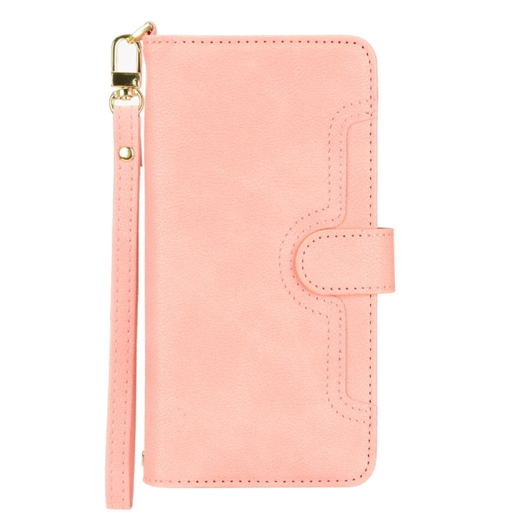 For ASUS Zenfone 10 / 9 Litchi Texture Zipper Leather Phone Case(Pink) by buy2fix