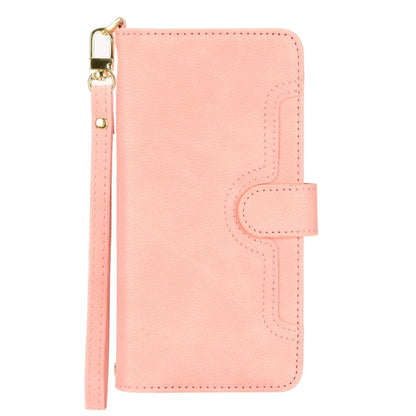 For ASUS Zenfone 10 / 9 Litchi Texture Zipper Leather Phone Case(Pink) by buy2fix