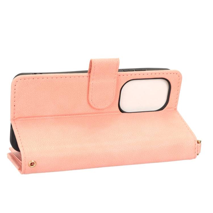 For ASUS Zenfone 10 / 9 Litchi Texture Zipper Leather Phone Case(Pink) by buy2fix