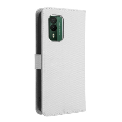 For Nokia XR21 Diamond Texture Leather Phone Case(White) by buy2fix
