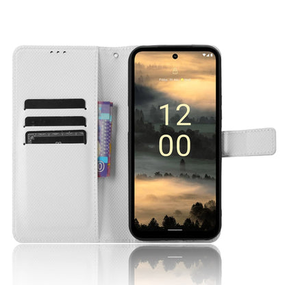 For Nokia XR21 Diamond Texture Leather Phone Case(White) by buy2fix