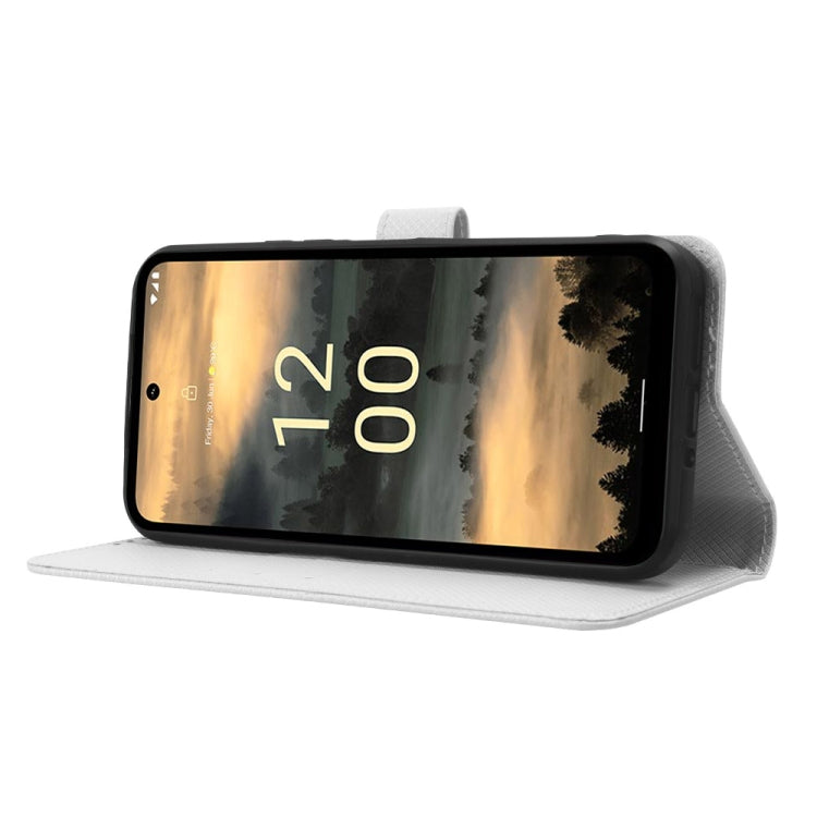 For Nokia XR21 Diamond Texture Leather Phone Case(White) by buy2fix