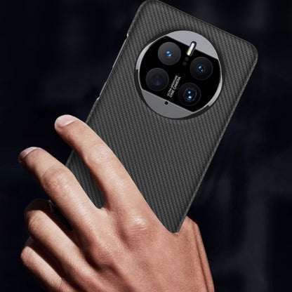 For Huawei Mate 50 GKK Electroplating Leather Surface Phone Case(Carbon Fiber) - Huawei Cases by GKK | Online Shopping UK | buy2fix