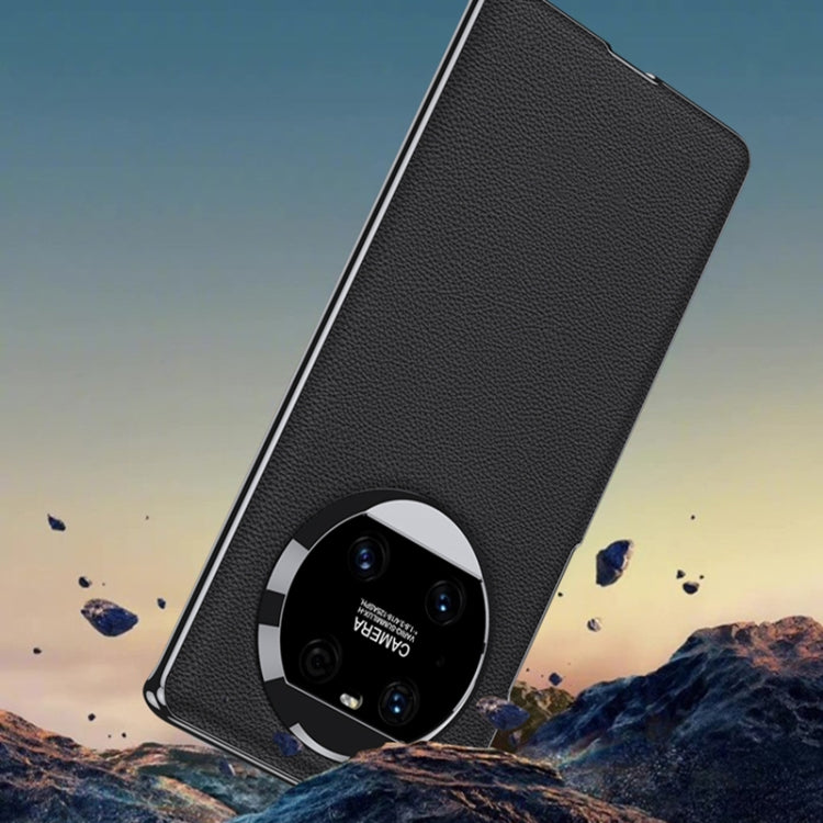 For Huawei Mate 40 Pro GKK Electroplating Leather Surface Phone Case(Carbon Fiber) - Huawei Cases by GKK | Online Shopping UK | buy2fix