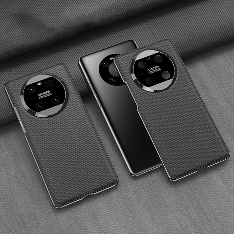 For Huawei Mate 40 Pro GKK Electroplating Leather Surface Phone Case(Carbon Fiber) - Huawei Cases by GKK | Online Shopping UK | buy2fix
