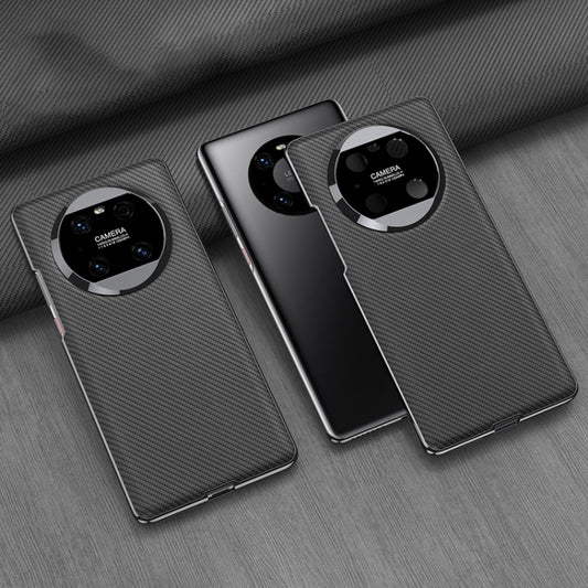 For Huawei Mate 40 Pro GKK Electroplating Leather Surface Phone Case(Carbon Fiber) - Huawei Cases by GKK | Online Shopping UK | buy2fix