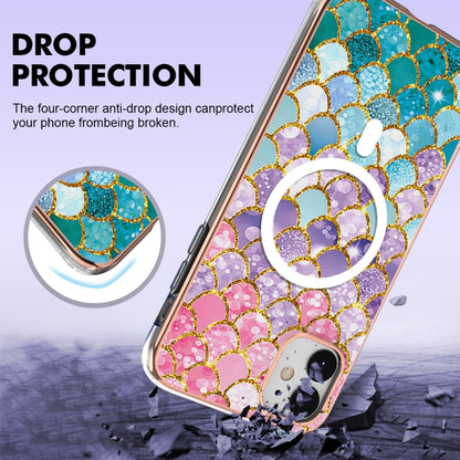 For iPhone 11 Marble Pattern Dual-side IMD Magsafe TPU Phone Case(Colorful Scales) by buy2fix
