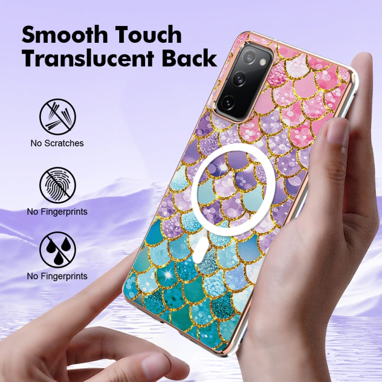 For Samsung Galaxy S20 FE 5G&4G / S20 Lite / S20 Fan Edition Marble Pattern Dual-side IMD Magsafe TPU Phone Case(Colorful Scales) by buy2fix