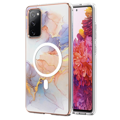 For Samsung Galaxy S20 FE 5G&4G / S20 Lite / S20 Fan Edition Marble Pattern Dual-side IMD Magsafe TPU Phone Case(White Marble) by buy2fix