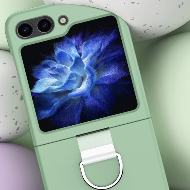 For Samsung Galaxy Z Flip5 Skin Feel PC Foldable Phone Case with Ring(Transparent) - Galaxy Z Flip5 Cases by buy2fix | Online Shopping UK | buy2fix