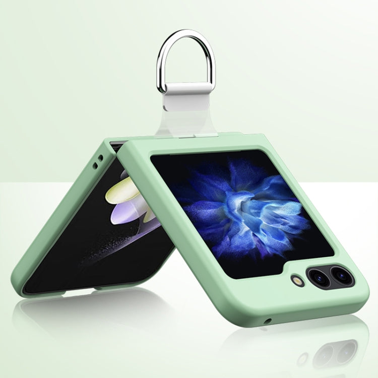 For Samsung Galaxy Z Flip5 Skin Feel PC Foldable Phone Case with Ring(Transparent) - Galaxy Z Flip5 Cases by buy2fix | Online Shopping UK | buy2fix
