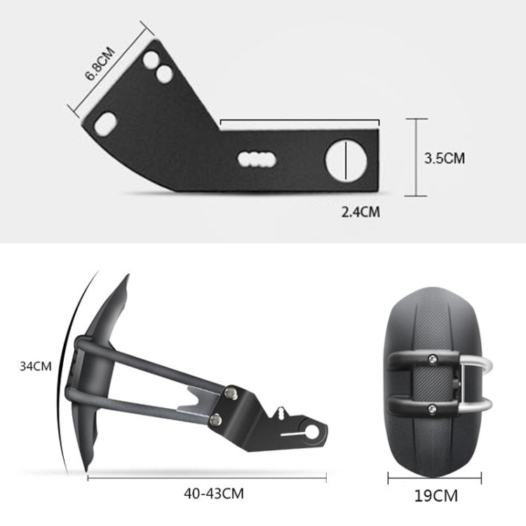 Motorcycle Stainless Steel Modified Rear Wheel Fender Dustproof Splash Flaps Mudguards Fender Guard, Style:D Style Foot - Others by buy2fix | Online Shopping UK | buy2fix