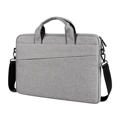 For 14.1 inch ST01S Waterproof Oxford Laptop Diagonal Shoulder Handbag(Light Grey) by buy2fix