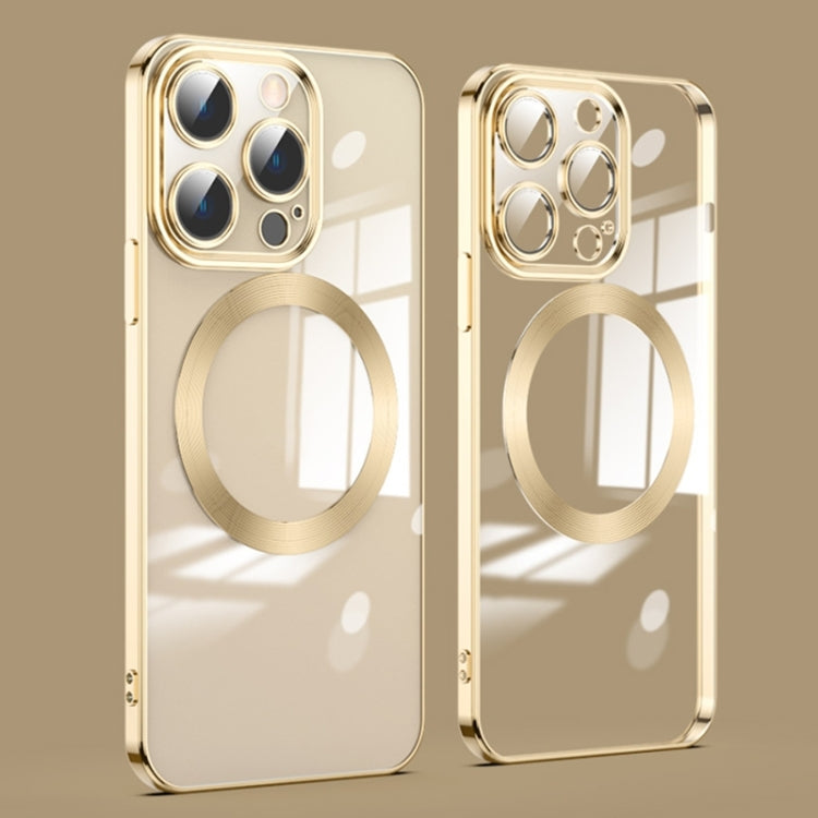 For iPhone 15 Pro Lens Protector MagSafe Electroplated Phone Case(Gold) - iPhone 15 Pro Cases by buy2fix | Online Shopping UK | buy2fix