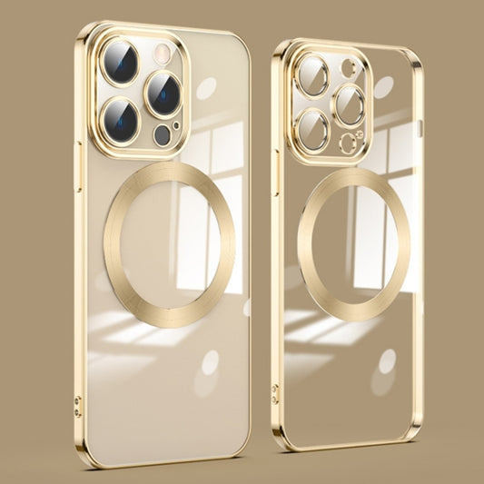 For iPhone 15 Pro Lens Protector MagSafe Electroplated Phone Case(Gold) - iPhone 15 Pro Cases by buy2fix | Online Shopping UK | buy2fix