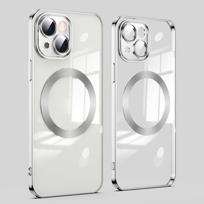 For iPhone 15 Lens Protector MagSafe Electroplated Phone Case(Silver) - iPhone 15 Cases by buy2fix | Online Shopping UK | buy2fix