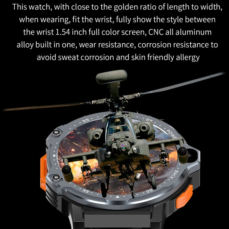 ZGP PG999 1.54 inch HD Round Screen 4G Smart Watch Android 8.1, Specification:4GB+64GB(Black) by buy2fix