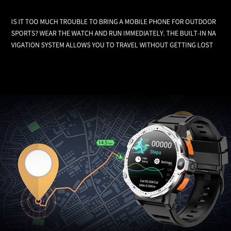 ZGP PG999 1.54 inch HD Round Screen 4G Smart Watch Android 8.1, Specification:2GB+16GB(Silver) by buy2fix
