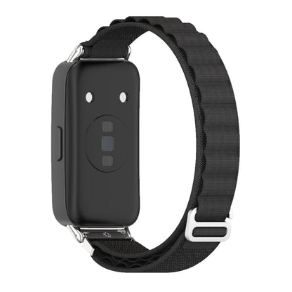 For Huawei Band 8 / 9 / 10 Mijobs Nylon Breathable Watch Band(Black+Silver) - Watch Bands by MIJOBS | Online Shopping UK | buy2fix