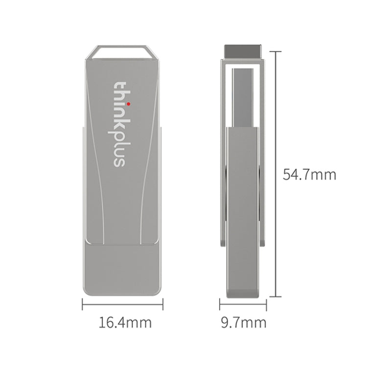 Lenovo Thinkplus USB 3.0 Rotating Flash Drive, Memory:64GB(Silver) - USB Flash Drives by Lenovo | Online Shopping UK | buy2fix
