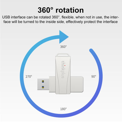 Lenovo Thinkplus USB 3.0 Rotating Flash Drive, Memory:64GB(Silver) - USB Flash Drives by Lenovo | Online Shopping UK | buy2fix