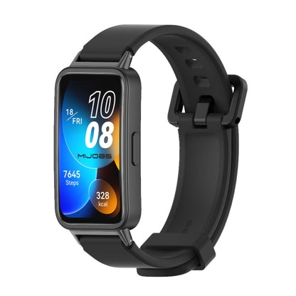 For Huawei Band 8 / 9 / 10 Mijobs Silicone Breathable Watch Band(Black) - Watch Bands by MIJOBS | Online Shopping UK | buy2fix