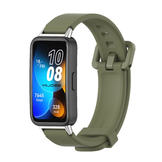 For Huawei Band 8 / 9 / 10 Mijobs Silicone Breathable Watch Band(Army Green) - Watch Bands by MIJOBS | Online Shopping UK | buy2fix